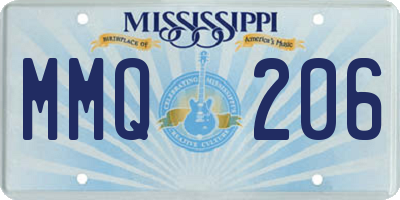 MS license plate MMQ206