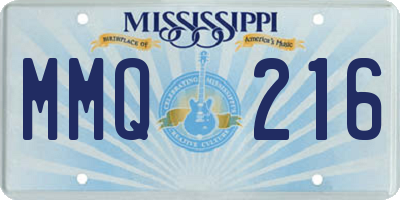MS license plate MMQ216