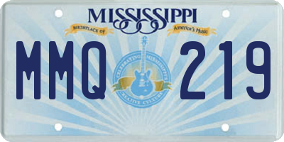 MS license plate MMQ219