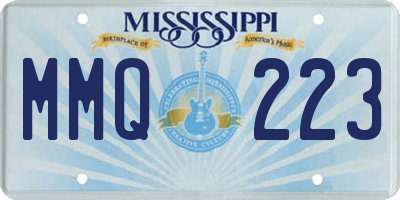 MS license plate MMQ223