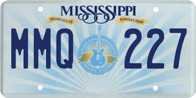 MS license plate MMQ227