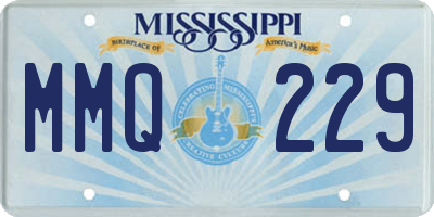 MS license plate MMQ229