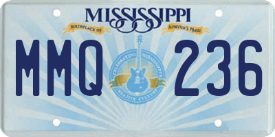 MS license plate MMQ236