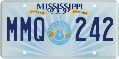 MS license plate MMQ242