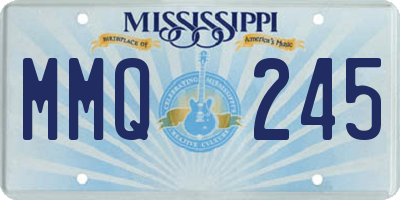 MS license plate MMQ245