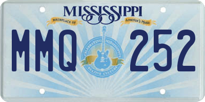 MS license plate MMQ252