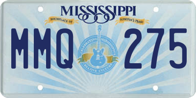 MS license plate MMQ275