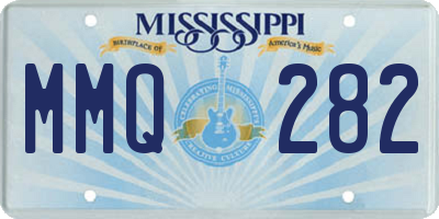 MS license plate MMQ282