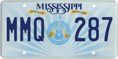 MS license plate MMQ287