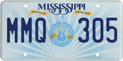 MS license plate MMQ305