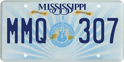 MS license plate MMQ307