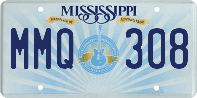 MS license plate MMQ308