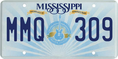 MS license plate MMQ309