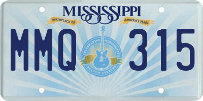 MS license plate MMQ315