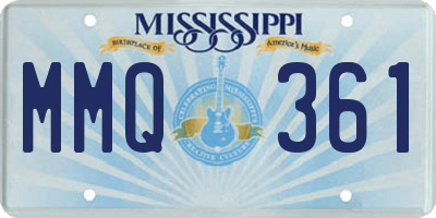 MS license plate MMQ361