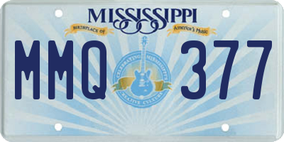 MS license plate MMQ377