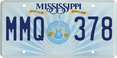 MS license plate MMQ378