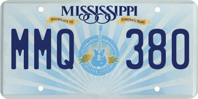 MS license plate MMQ380
