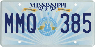 MS license plate MMQ385