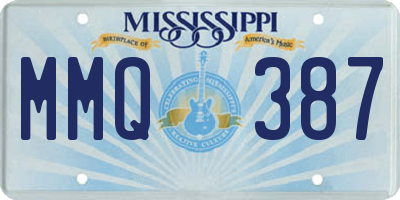 MS license plate MMQ387