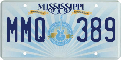 MS license plate MMQ389