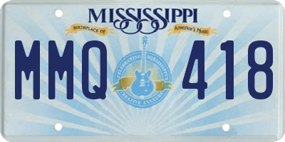 MS license plate MMQ418
