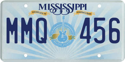 MS license plate MMQ456