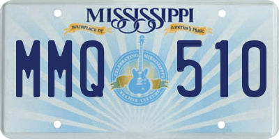 MS license plate MMQ510