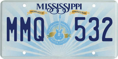 MS license plate MMQ532