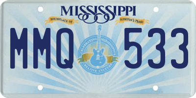 MS license plate MMQ533