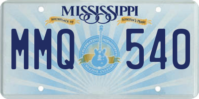 MS license plate MMQ540