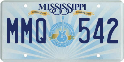 MS license plate MMQ542