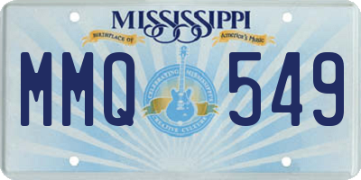 MS license plate MMQ549
