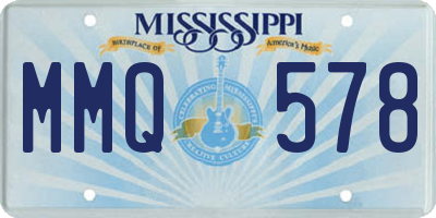 MS license plate MMQ578