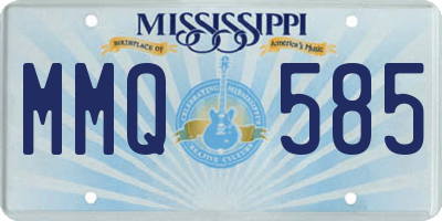 MS license plate MMQ585