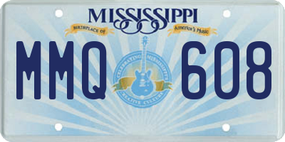 MS license plate MMQ608