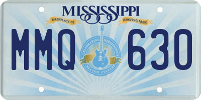 MS license plate MMQ630