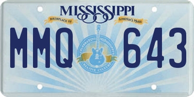 MS license plate MMQ643