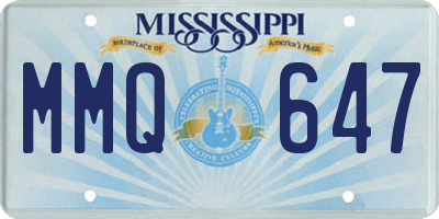 MS license plate MMQ647