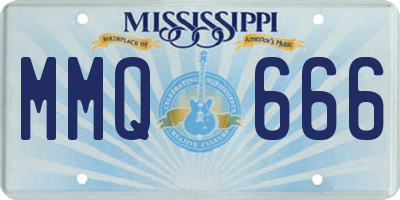 MS license plate MMQ666