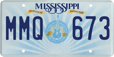 MS license plate MMQ673