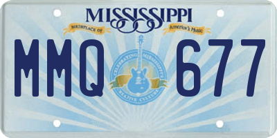 MS license plate MMQ677