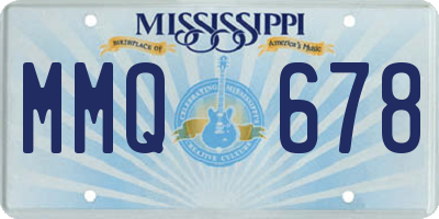 MS license plate MMQ678