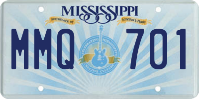 MS license plate MMQ701