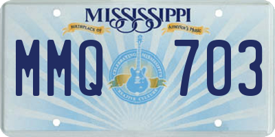 MS license plate MMQ703