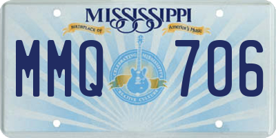 MS license plate MMQ706