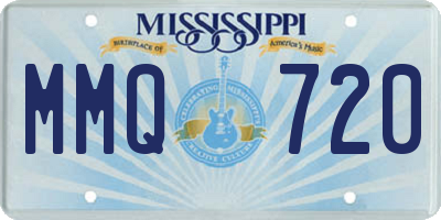 MS license plate MMQ720