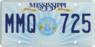MS license plate MMQ725