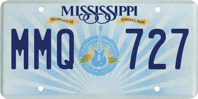 MS license plate MMQ727