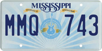 MS license plate MMQ743